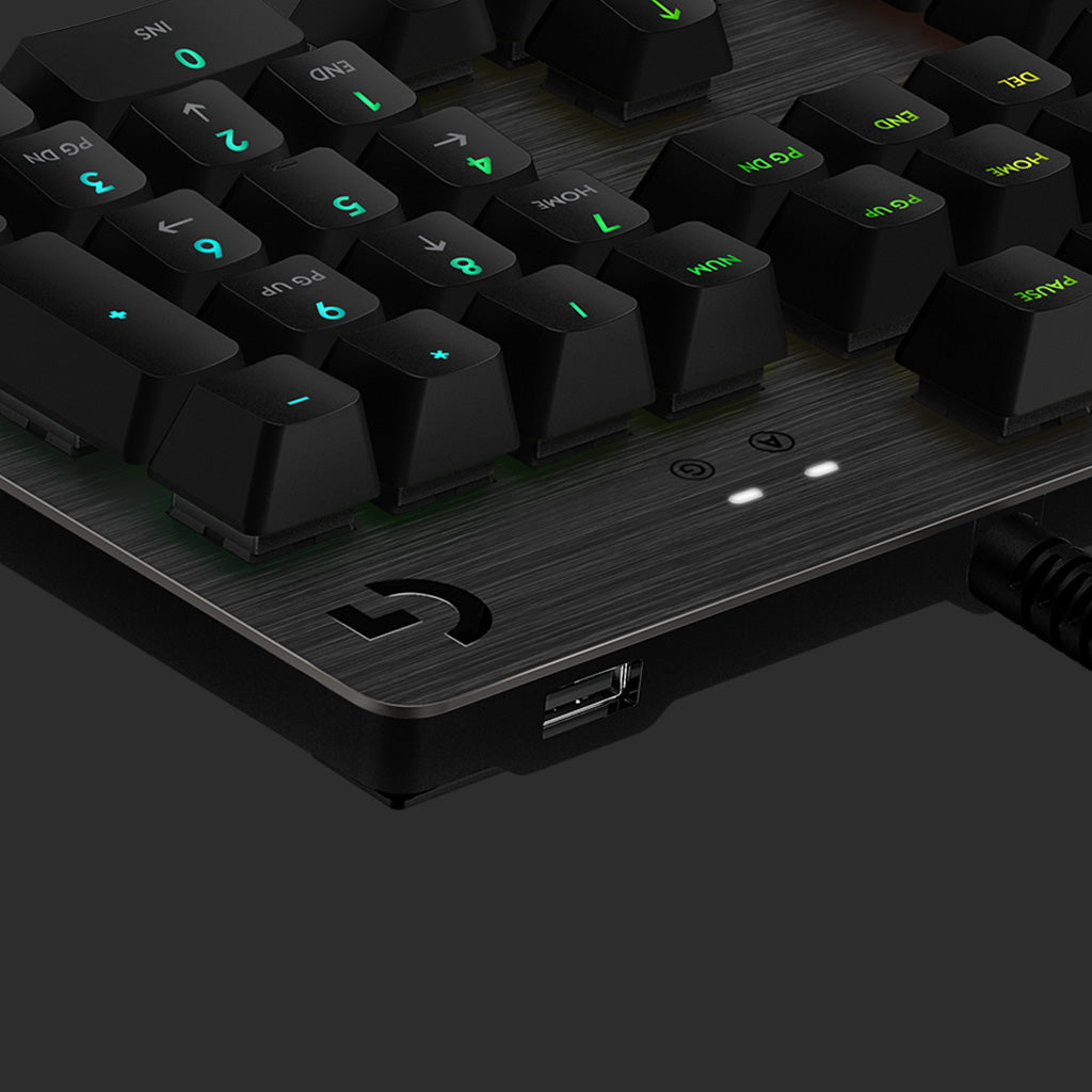 Logitech G G512 Carbon – Gaming-Tastatur – Mechanisch (GX Red) – USB – RGB – QWERTY (US-INT) – Karbon