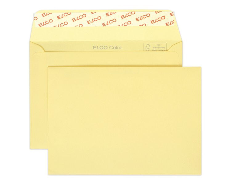 Elco Couvert C6 (162 × 114 mm), ohne Fenster, haftklebend (Optifix), hellchamois, 100 g/m², Papier – 25 Stk.