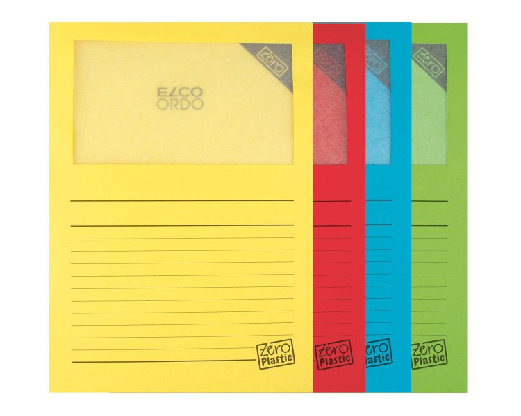 Elco Sichtmappe A4 – farbig sortiert, Papier, 50er-Pack