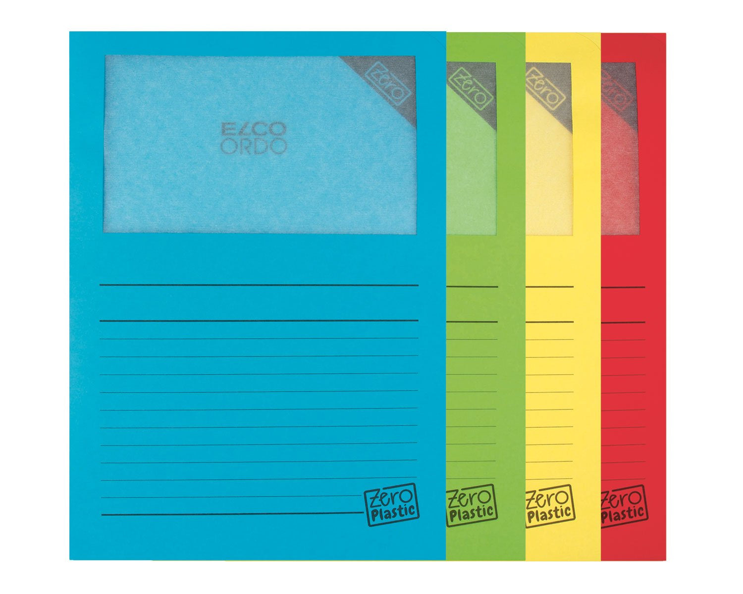 Elco Sichtmappe A4 – farbig sortiert, Papier, 50er-Pack