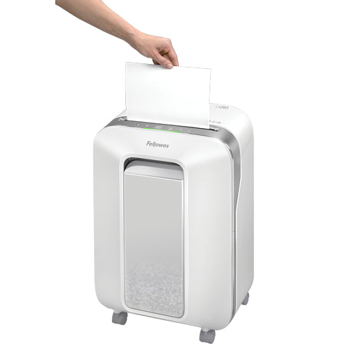 Fellowes Powershred LX201 – Aktenvernichter, DIN P-5, Mikroschnitt 2 × 12 mm, 12 Blatt, 22 l, A4