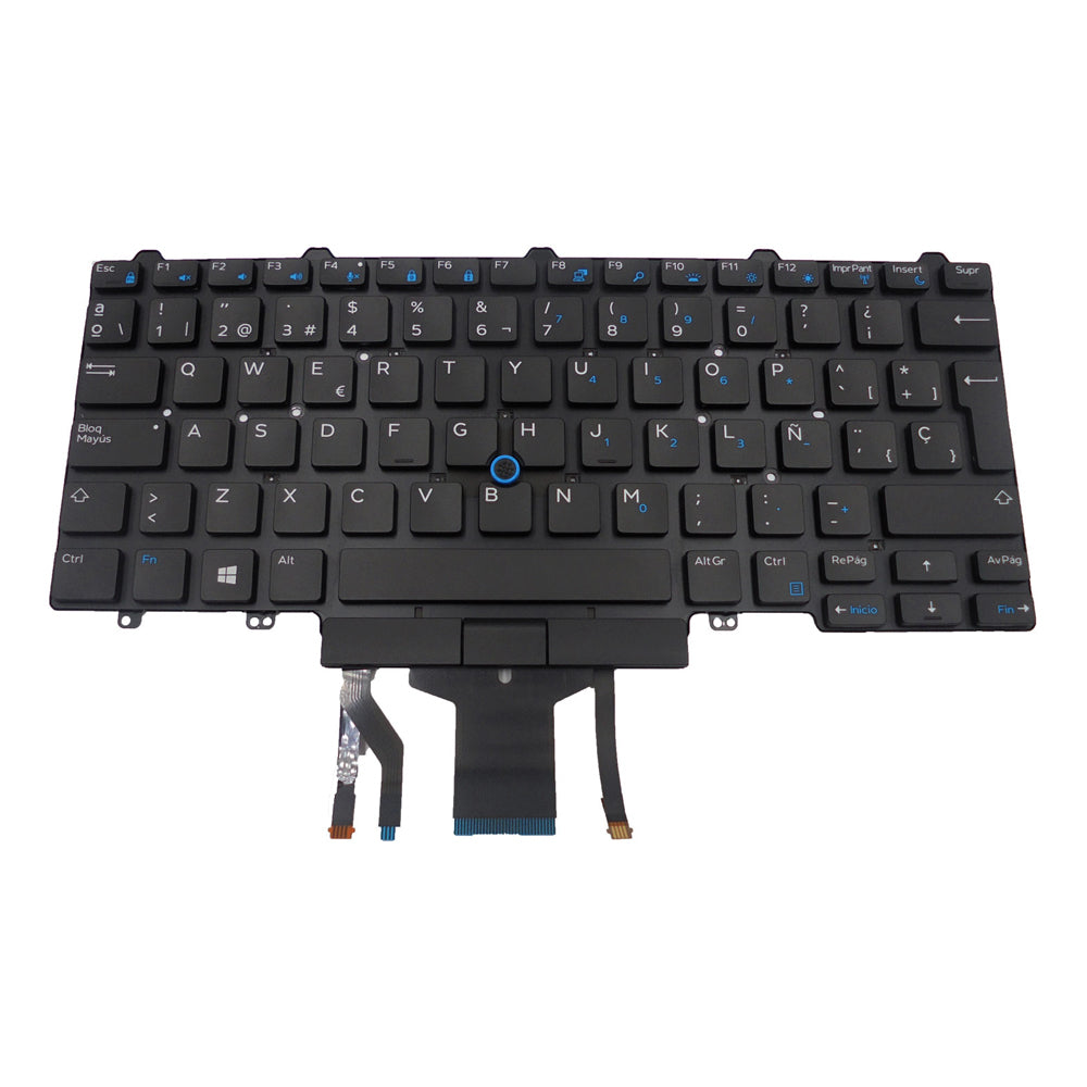 Origin Storage Tastatur-Case für Dell Latitude 7280 – QWERTY (ES), mit Hintergrundbeleuchtung – Schwarz