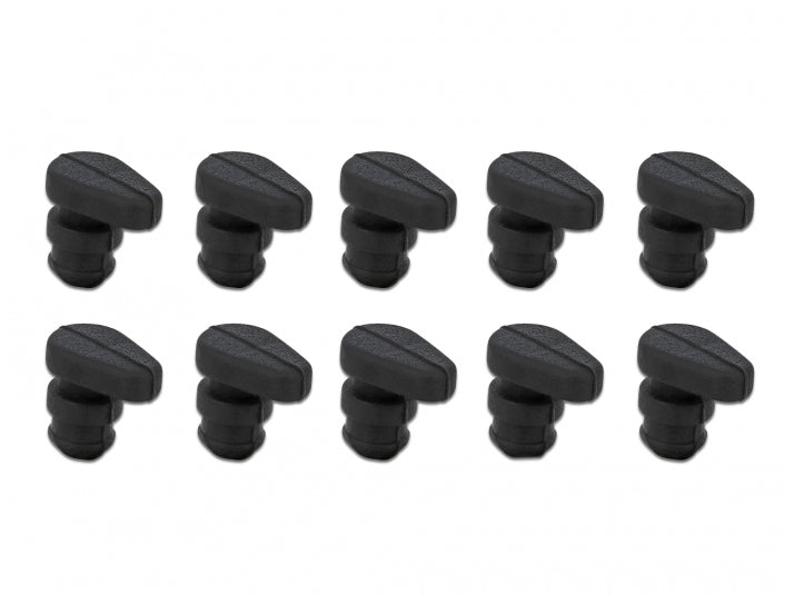 Delock Montagegummi-Set für M.2 SSD – 10 Stk., Schwarz, Gummi