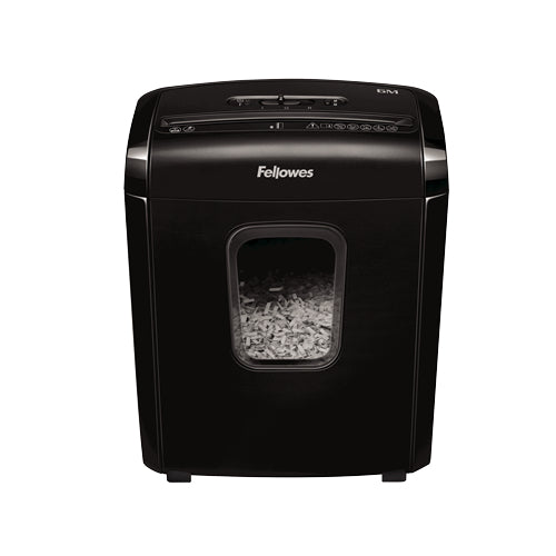 Fellowes Powershred 6M – Aktenvernichter, DIN P-4, Partikelschnitt 4 × 12 mm, 6 Blatt, 13 l