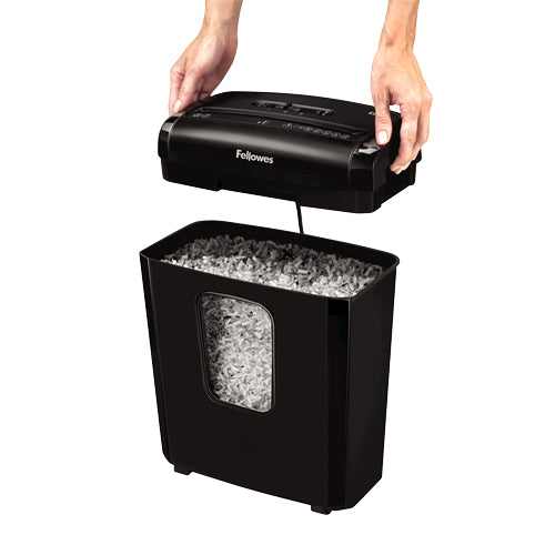 Fellowes Powershred 6M – Aktenvernichter, DIN P-4, Partikelschnitt 4 × 12 mm, 6 Blatt, 13 l