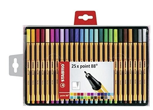 STABILO Point 88 Fineliner – 25er-Set 0,4 mm – sortiert