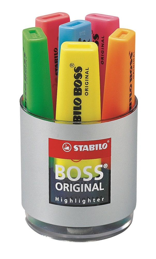 STABILO BOSS Original Textmarker – Farben sortiert, Keilspitze 2–5 mm, nachfüllbar