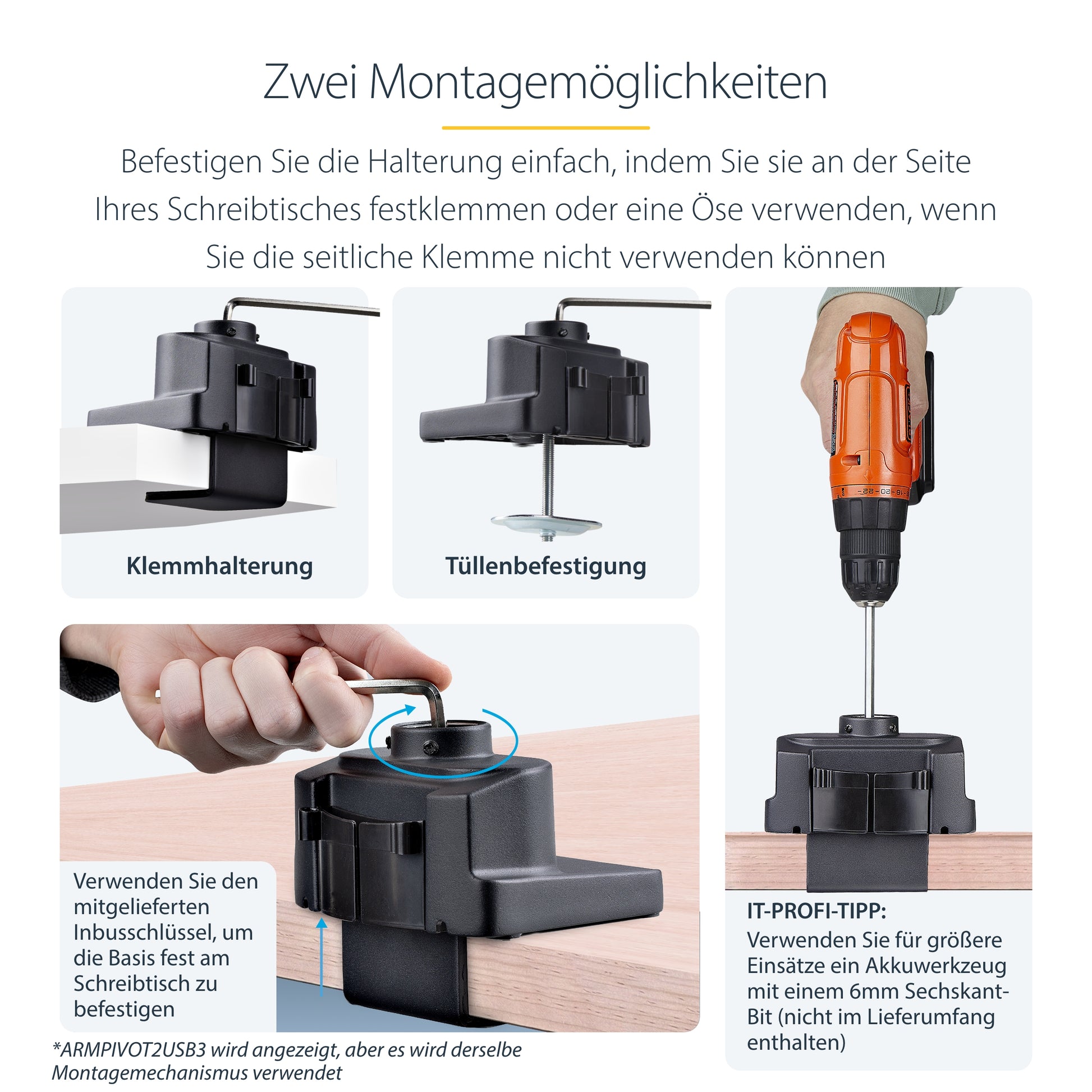 StarTech.com Monitorarm, VESA 75 × 75/100 × 100 mm