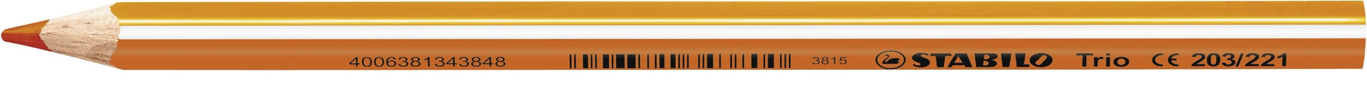 STABILO Buntstifte Trio – Pastell, Dreikant, Minen-Ø 4,2 mm, 18 Farben, in Kartonetui, mit Spitzer