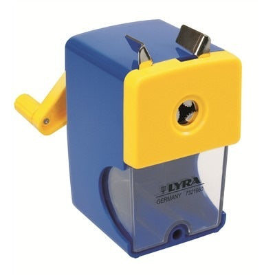 Lyra 7321660 Spitzmaschine – für Ø bis 12 mm – Kunststoff – blau – mit Befestigungsklammer