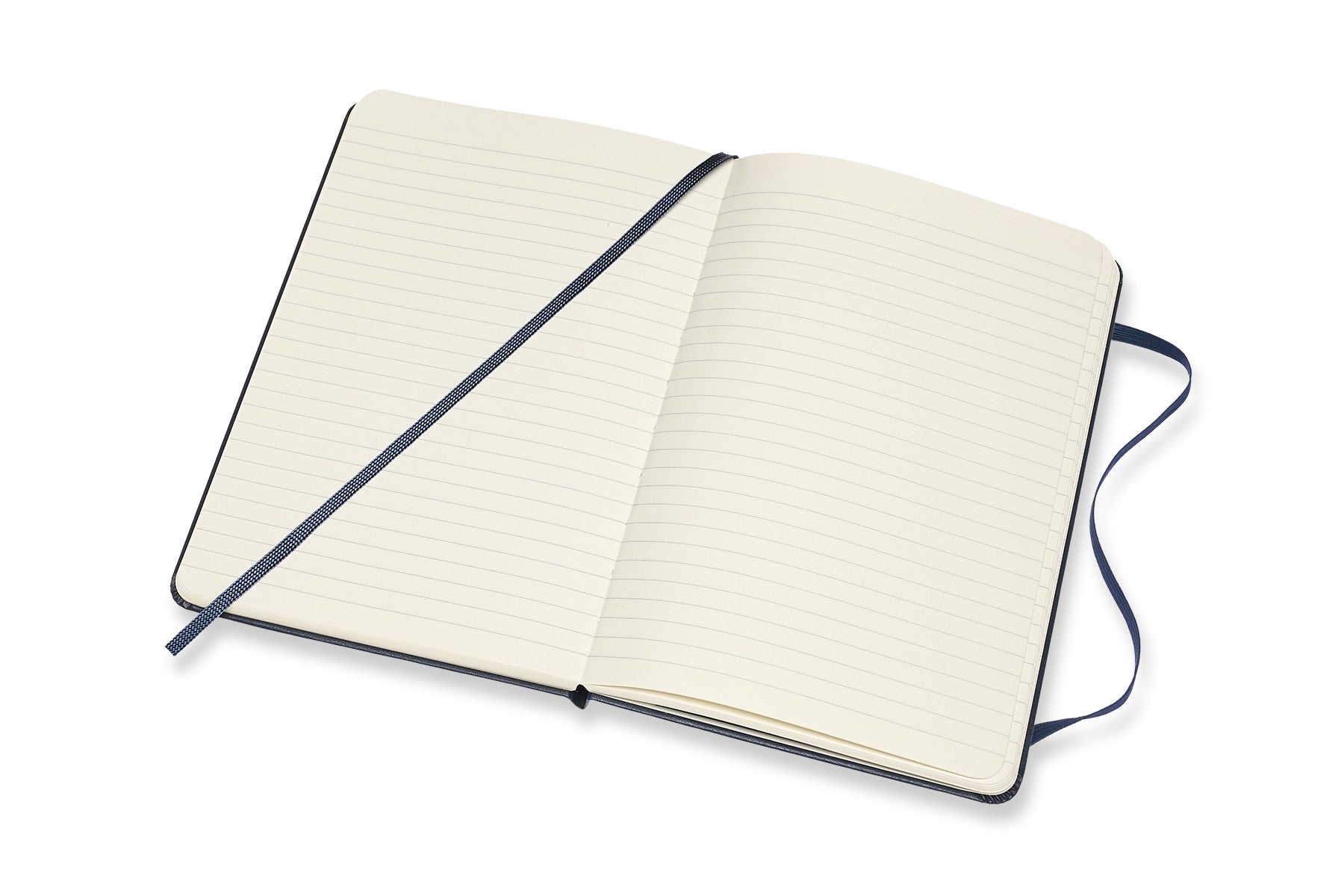 Moleskine Notizbuch – 115 × 180 mm – liniert – 208 Seiten – Hardcover, Gummiband, Tasche, blau