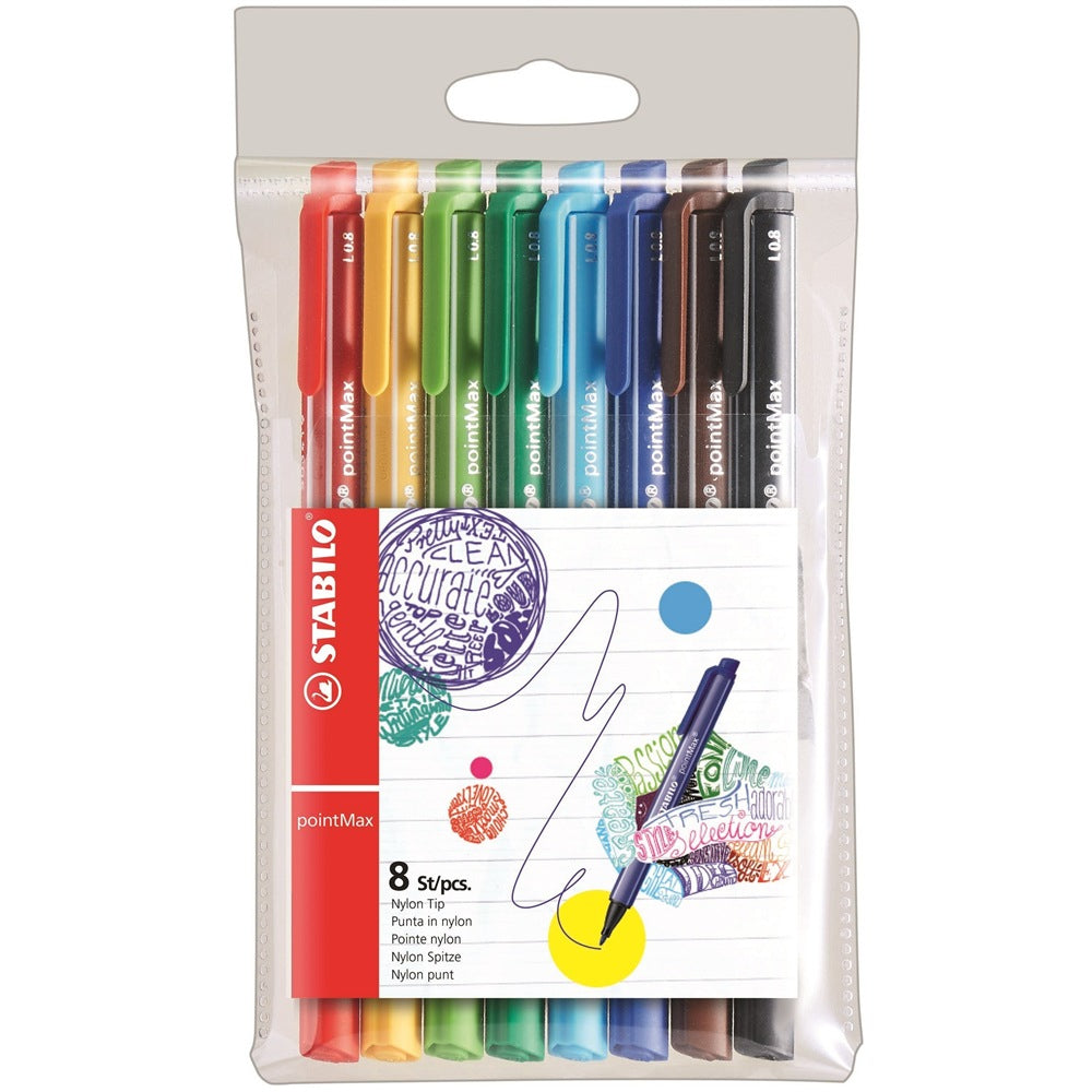 STABILO Faserschreiber, Strichbreite 0,8 mm, 8 Farben