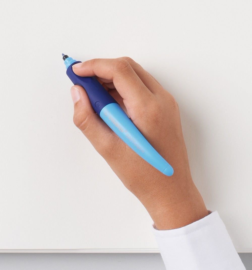 STABILO EASYoriginal Start – Tintenroller mit Kappe, 0,5 mm, blau, 1er Blister, für Linkshänder
