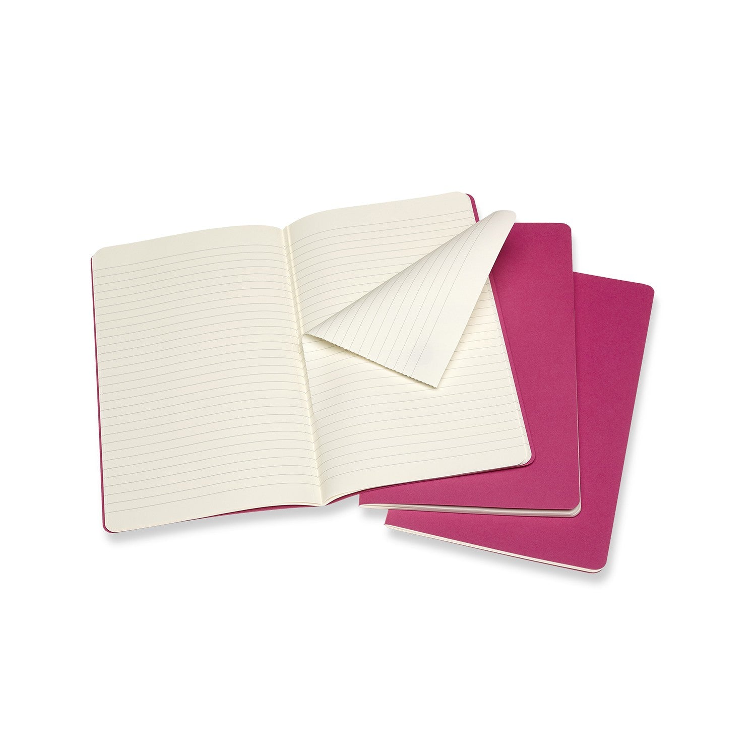Moleskine Notizheft – 130 × 210 mm – 80 Blatt – 70 g/m² – Hardcover, heraustrennbar, Innentasche, pink
