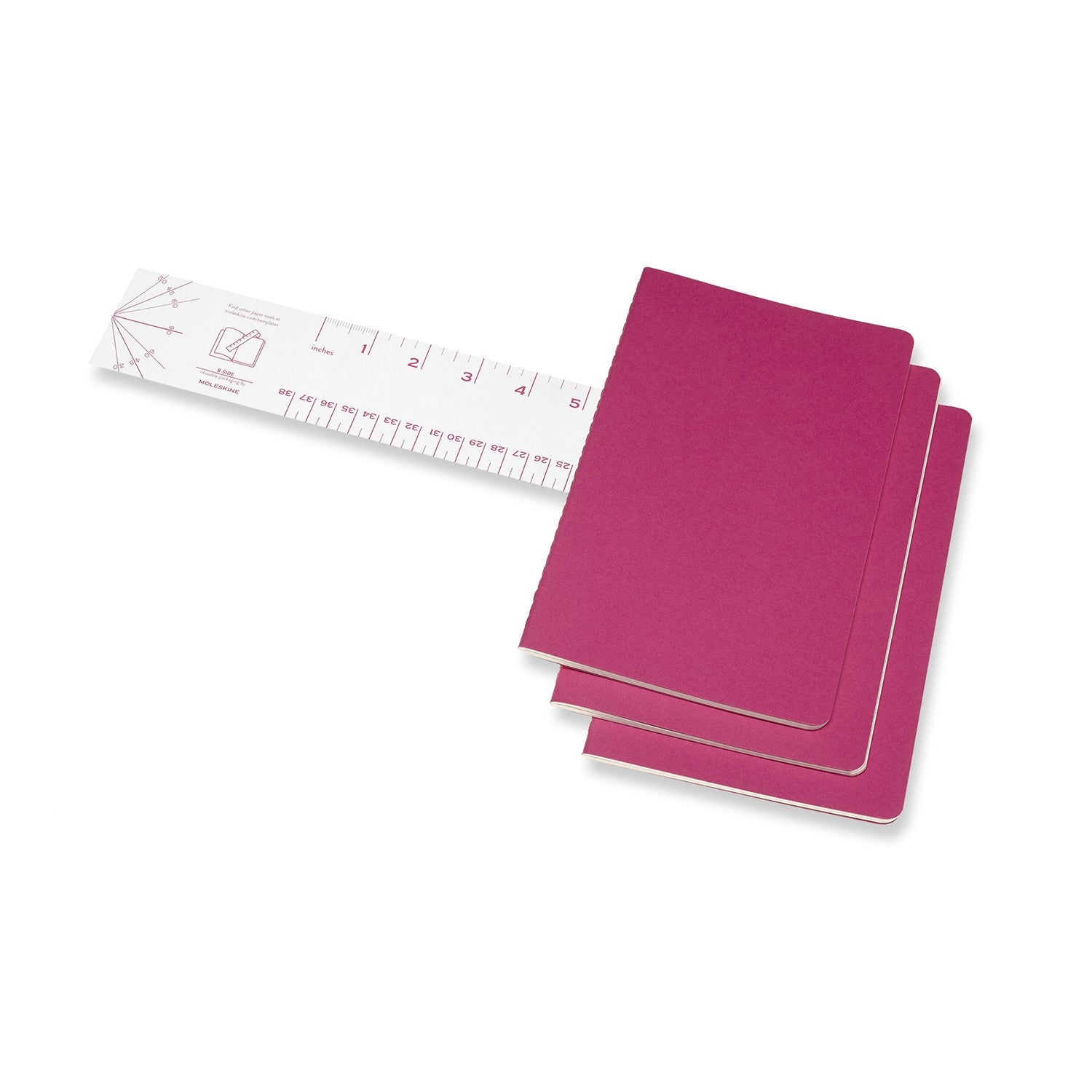 Moleskine Notizheft – 130 × 210 mm – 80 Blatt – 70 g/m² – Hardcover, heraustrennbar, Innentasche, pink