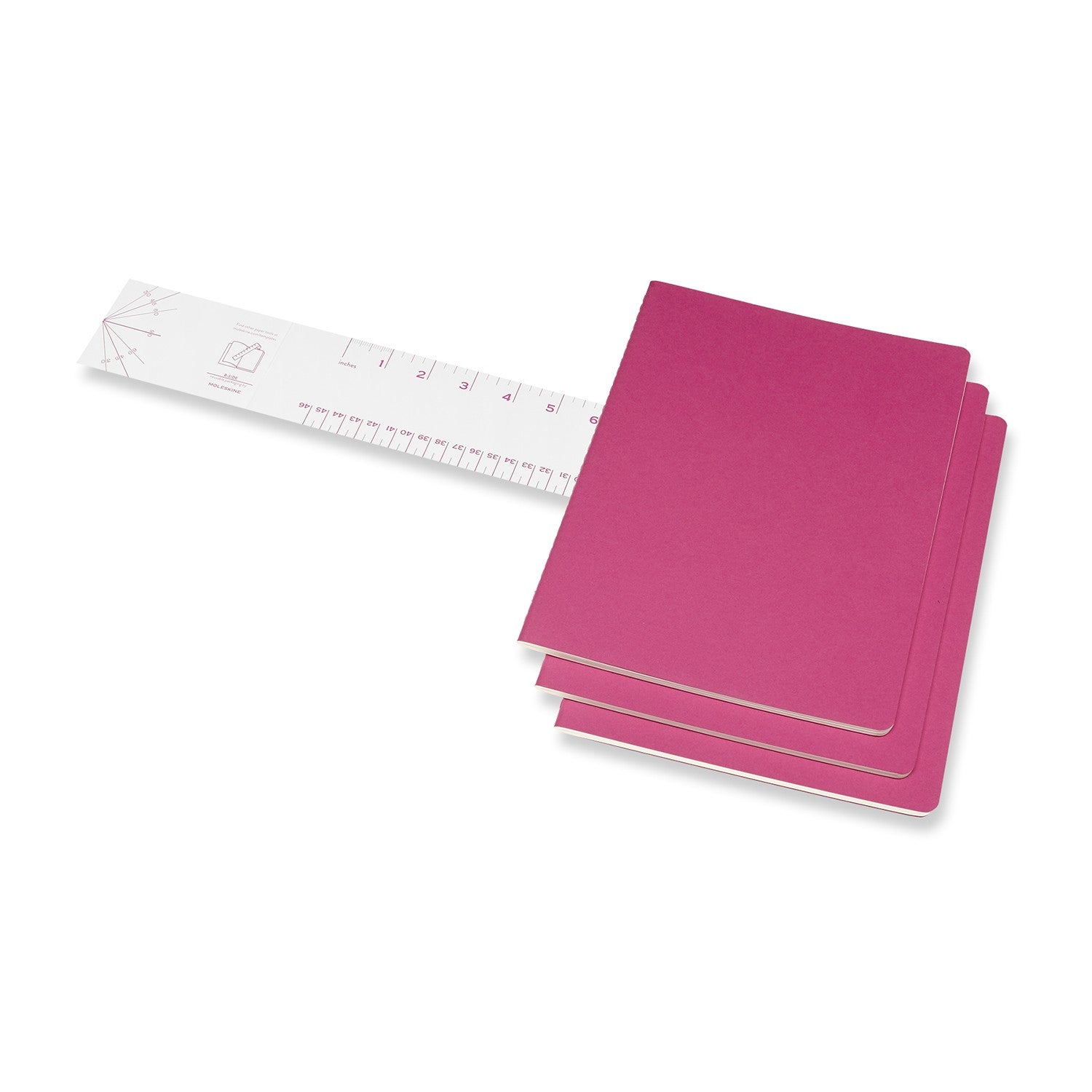 Moleskine Notizheft – 190 × 250 mm – liniert – 120 Blatt – 70 g/m² – Hardcover, abgerundete Kanten, pink