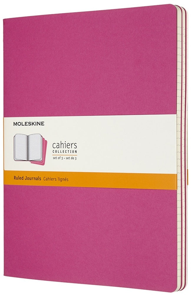 Moleskine Notizheft – 190 × 250 mm – liniert – 120 Blatt – 70 g/m² – Hardcover, abgerundete Kanten, pink