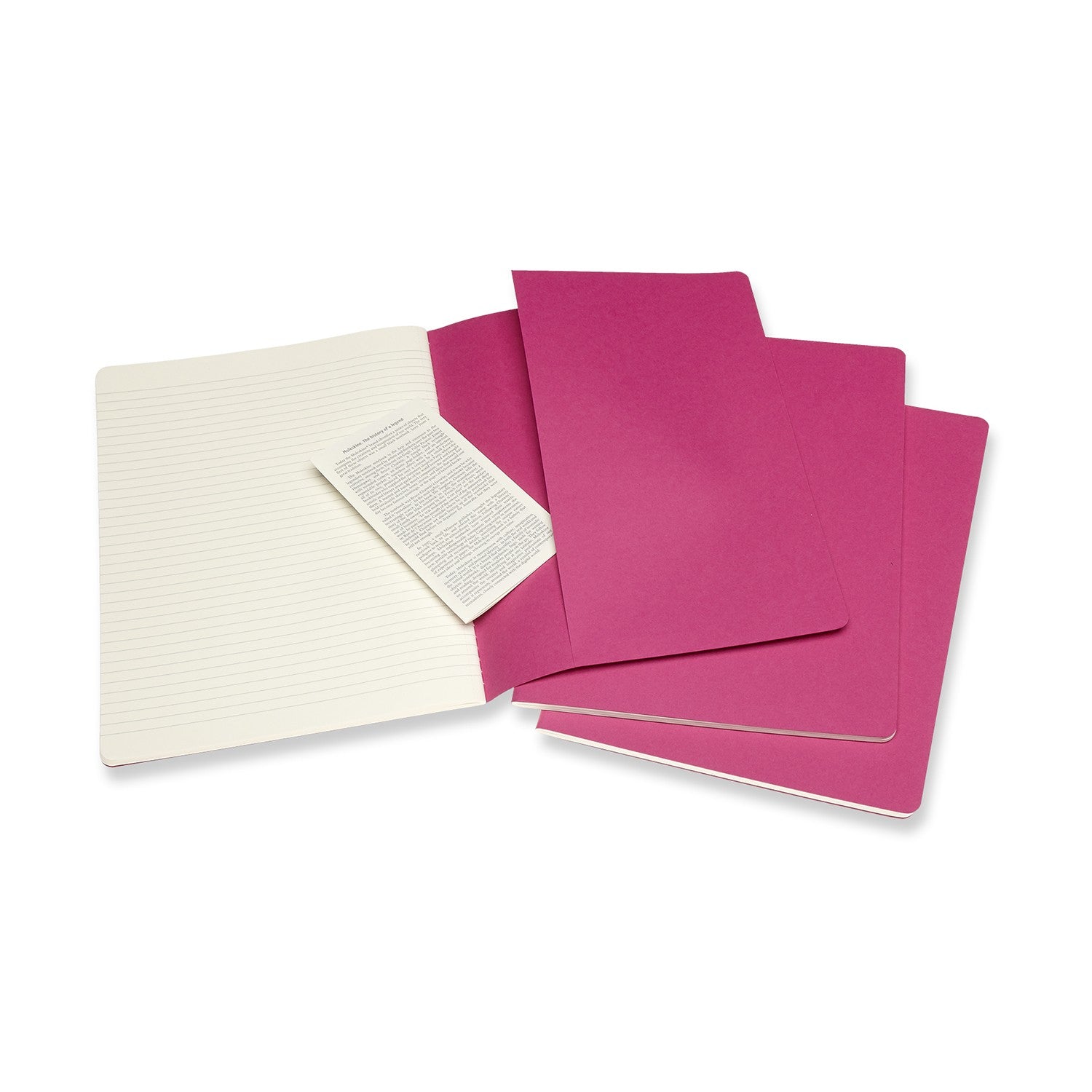 Moleskine Notizheft – 190 × 250 mm – liniert – 120 Blatt – 70 g/m² – Hardcover, abgerundete Kanten, pink