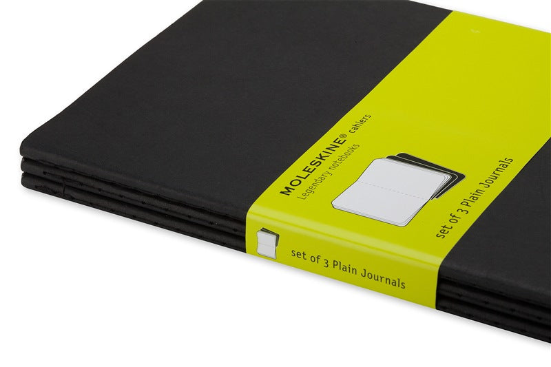Moleskine Notizheft, 90 × 140 mm, blanko, Fadenheftung, Karton, 64 Seiten – schwarz, 3er-Pack