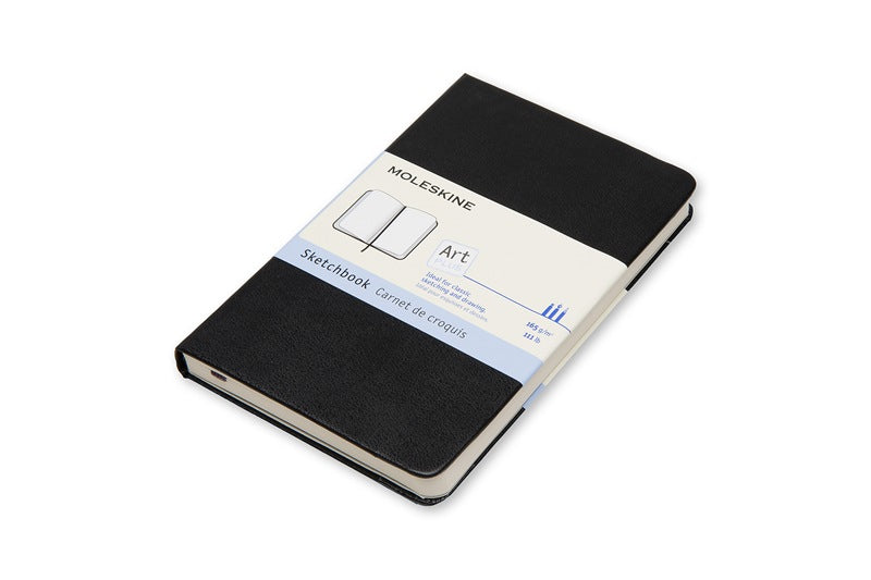 Moleskine Skizzenbuch, 90 × 140 mm, Fadenheftung, Hardcover, 104 Seiten, 160 g/m² – Schwarz