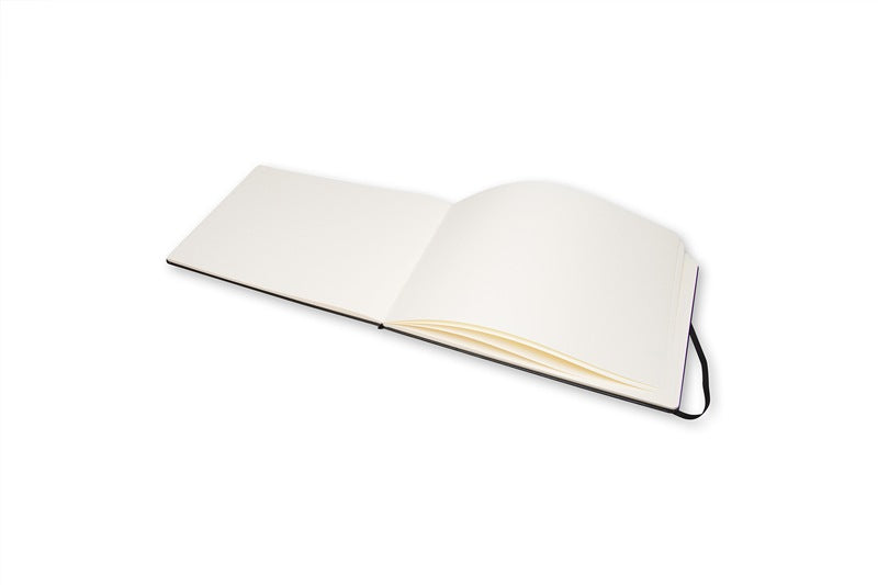Moleskine Skizzenbuch Art Plus – A4 – Hardcover – Schwarz – für Aquarell – abgerundete Ecken, mit Falttasche