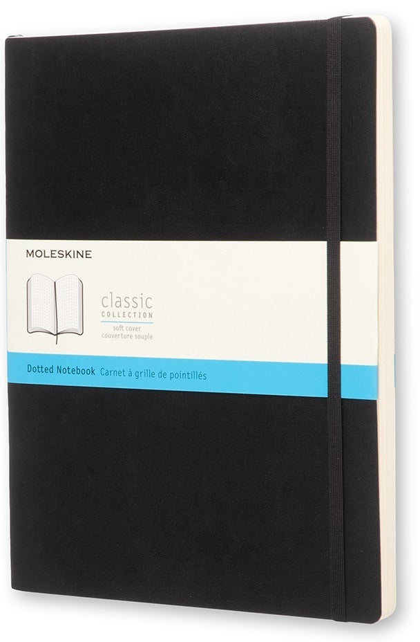 Moleskine Classic Soft Notizbuch – Pocket – punktiert – Softcover, Gummiband, Lesebändchen – schwarz