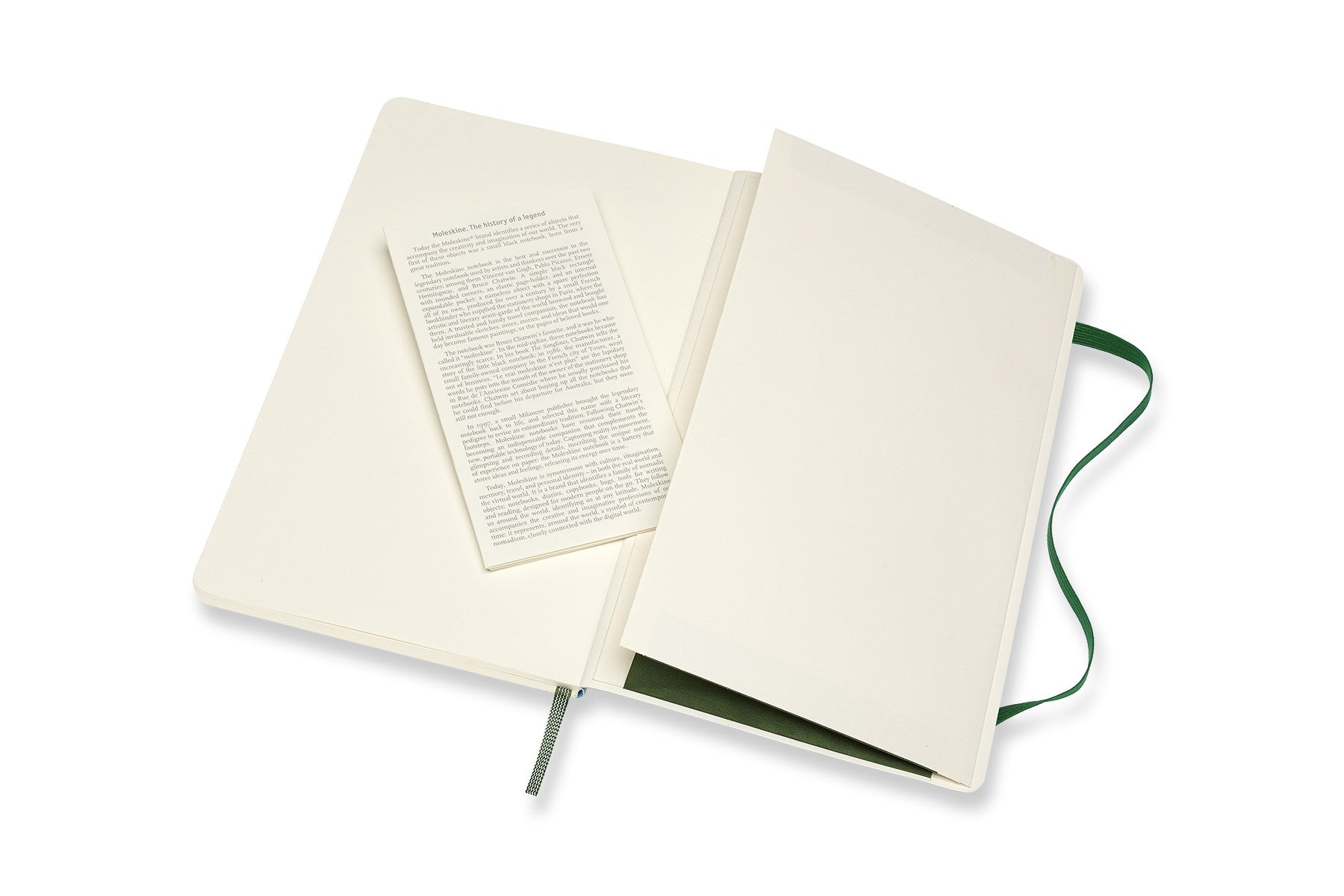 Moleskine Notizbuch A5, liniert, Fadenheftung, Softcover, 192 Seiten, 70 g/m² – grün