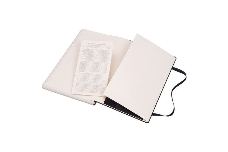 Moleskine Notizbuch, blanko, Leimbindung, Hardcover, 176 Seiten, 100 g/m² – schwarz, für Moleskine Notes App