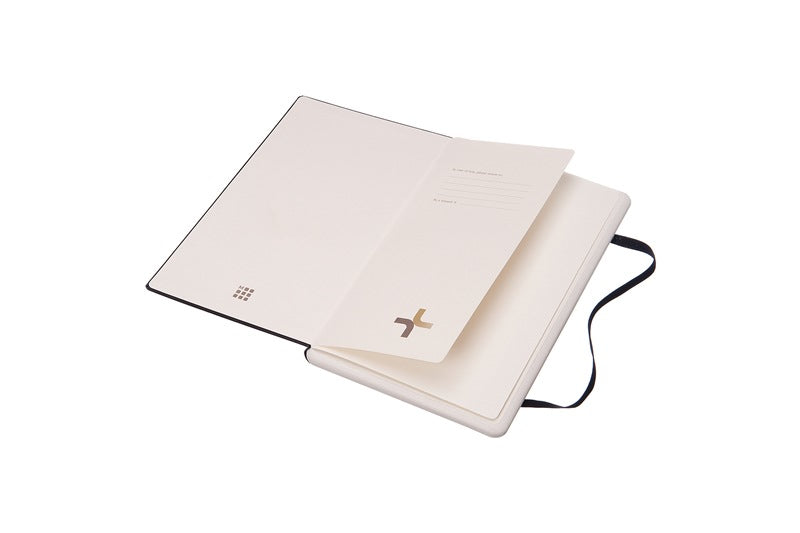 Moleskine Notizbuch, blanko, Leimbindung, Hardcover, 176 Seiten, 100 g/m² – schwarz, für Moleskine Notes App