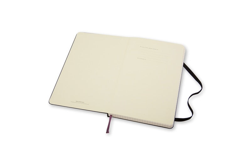 Moleskine Notizbuch – A6 – kariert – Hardcover, Gummiband, Lesezeichen, schwarz