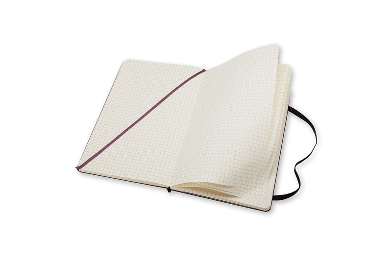 Moleskine Notizbuch – A6 – kariert – Hardcover, Gummiband, Lesezeichen, schwarz