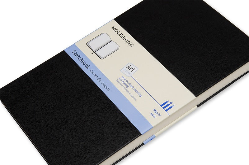 Moleskine Skizzenbuch, 130 × 210 mm, Buchbindung, Hardcover, 104 Seiten, 160 g/m² – schwarz