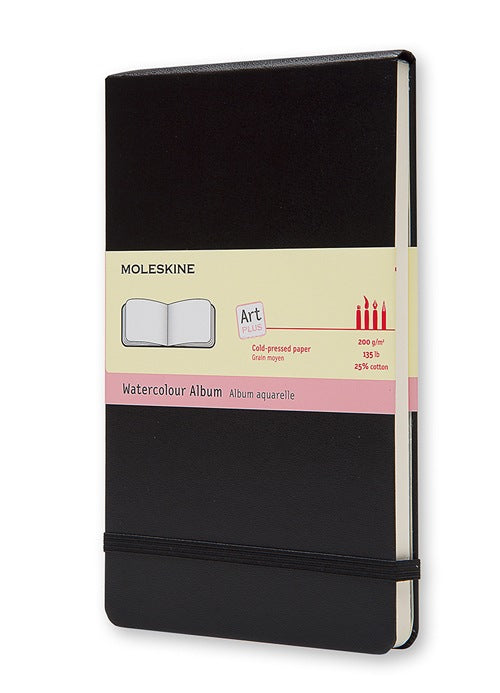 Moleskine Skizzenbuch A5 – Blanko, Hardcover, Schwarz, Aquarell, abgerundete Ecken