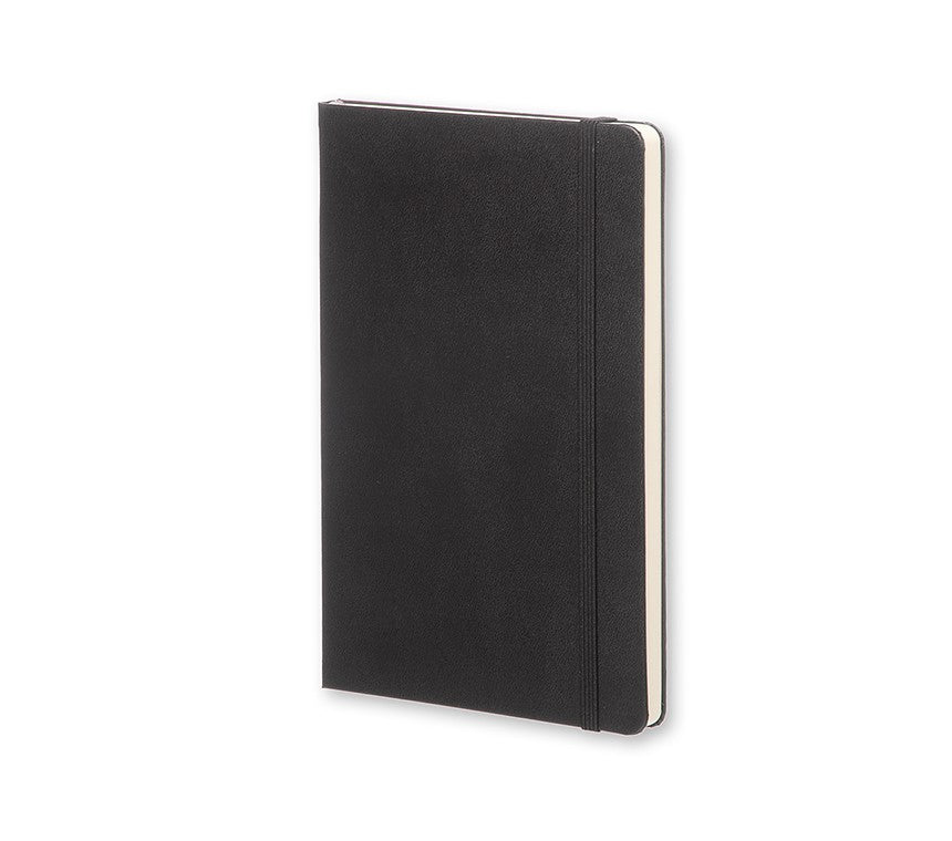 Moleskine Notizbuch, 130 × 210 mm, punktkariert, Leimbindung, Hardcover, 240 Seiten, 70 g/m² – schwarz