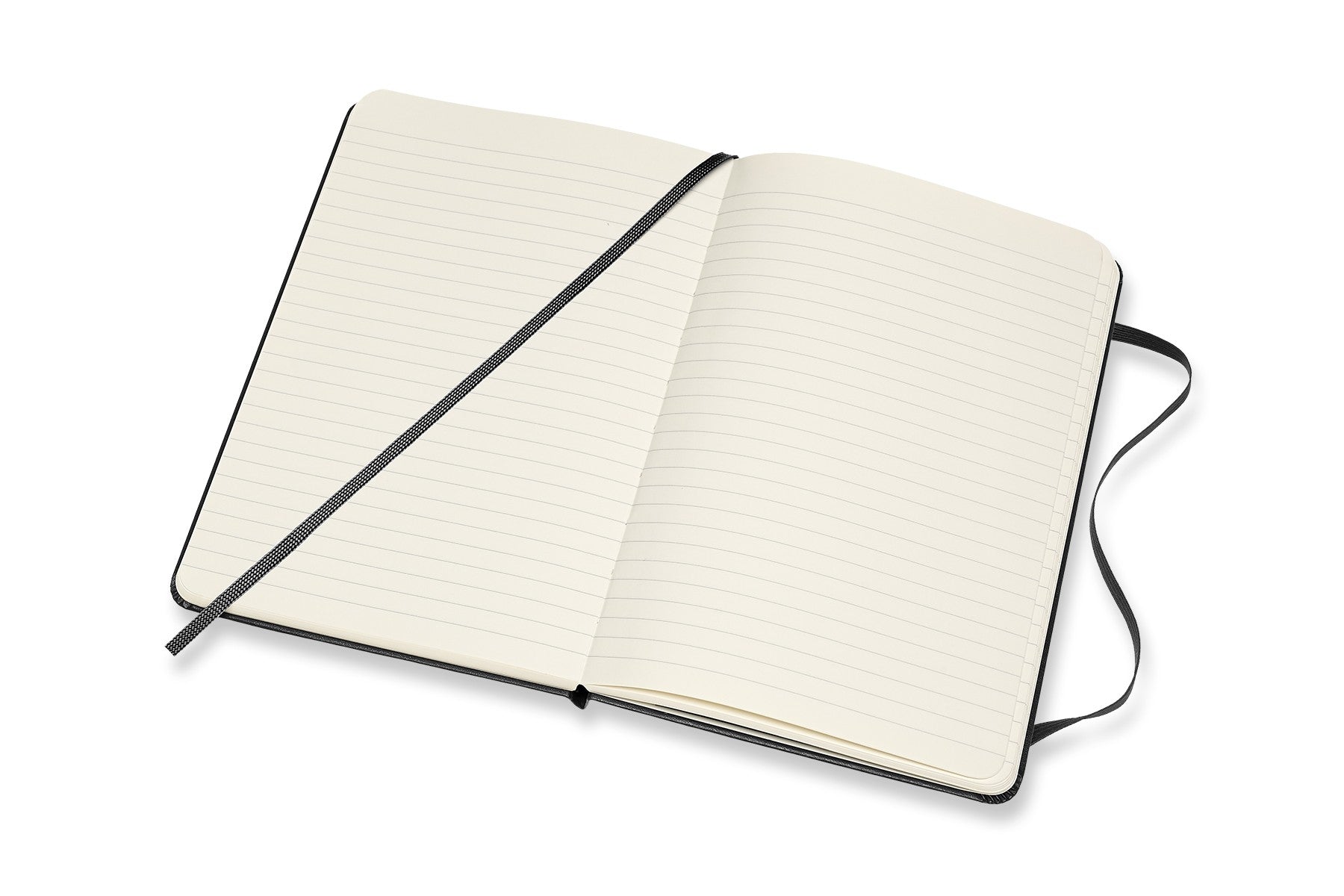 Moleskine Notizbuch, 115 × 180 mm, liniert, Leimbindung, Hardcover, 208 Seiten, 70 g/m² – schwarz