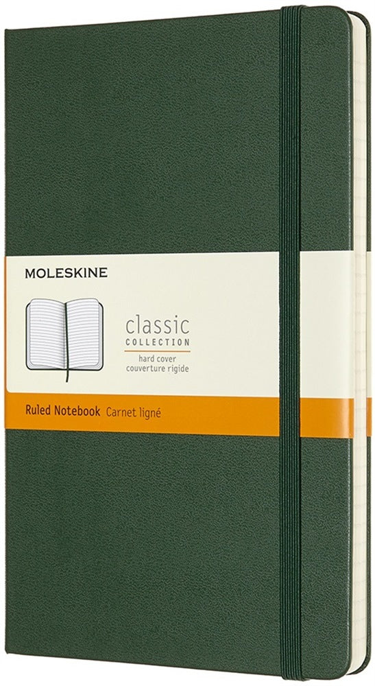 Moleskine Notizbuch – 130 × 210 mm – liniert – 70 g/m² – Hardcover – Myrtengrün – FSC