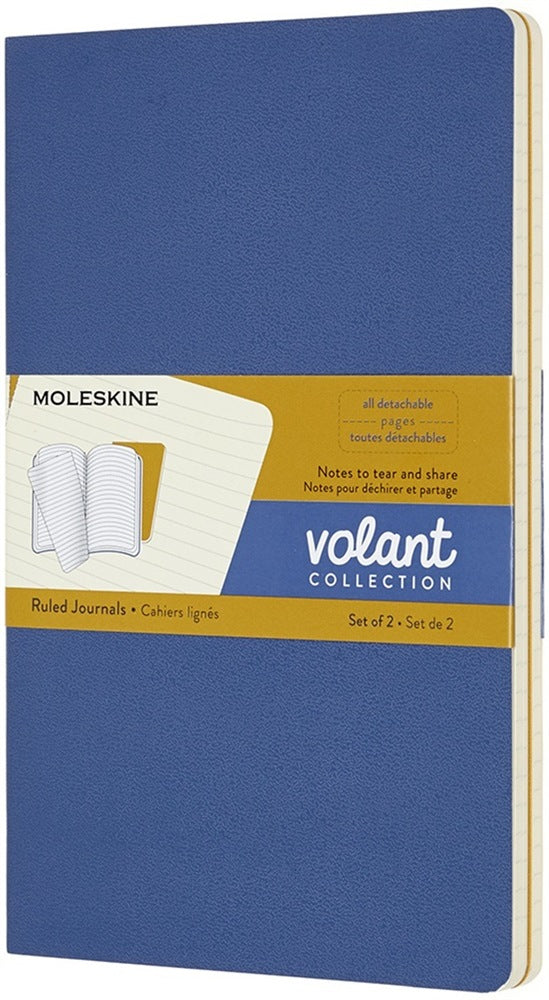 Moleskine Volant XS Notizheft – 210 × 130 mm – Liniert – 96 Seiten – Softcover, Perforiert, Abgerundete Ecken