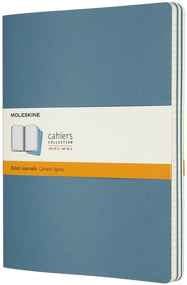 Moleskine Notizheft – 250 × 190 mm – Fadenheftung, abgerundete Ecken, 16 heraustrennbare Blätter, blau