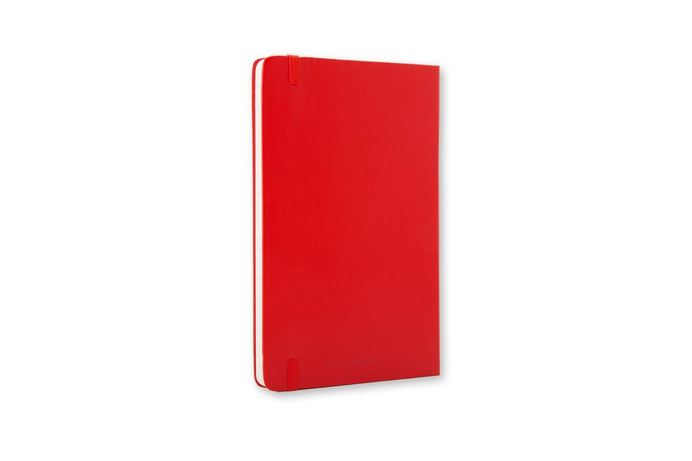 Moleskine Notizbuch, 90 × 140 mm, liniert, Leimbindung, Hardcover, 192 Seiten, 70 g/m² – rot