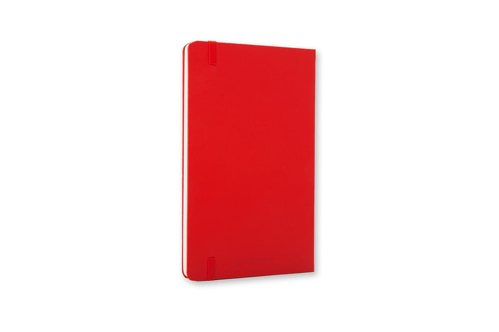 Moleskine Notizbuch – 90 × 140 mm – blanko – 192 Blatt – 70 g/m² – Hardcover, Gummiband, Lesezeichen, rot, FSC
