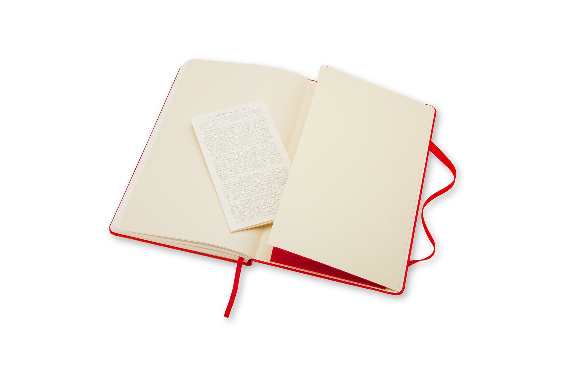 Moleskine Notizbuch – 90 × 140 mm – blanko – 192 Blatt – 70 g/m² – Hardcover, Gummiband, Lesezeichen, rot, FSC