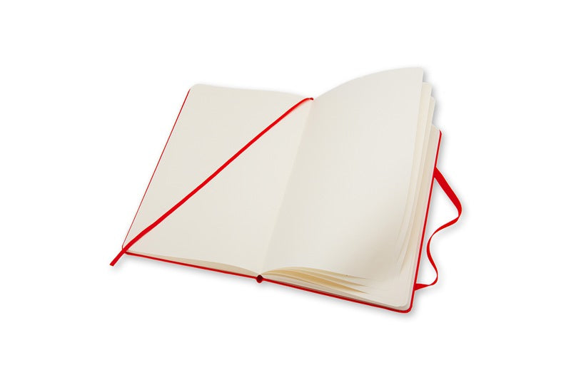 Moleskine Notizbuch, 130 × 210 mm, blanko, Leimbindung, Hardcover, 240 Seiten, 70 g/m² – rot