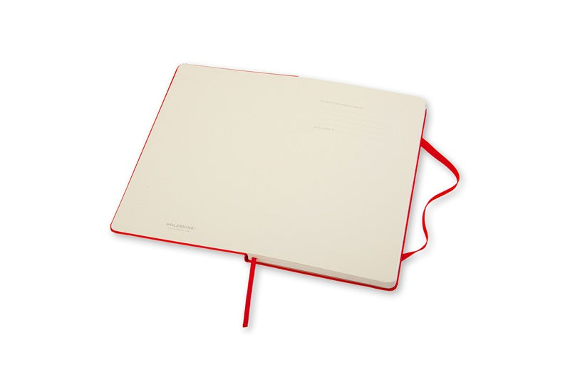 Moleskine Notizbuch, 130 × 210 mm, blanko, Leimbindung, Hardcover, 240 Seiten, 70 g/m² – rot