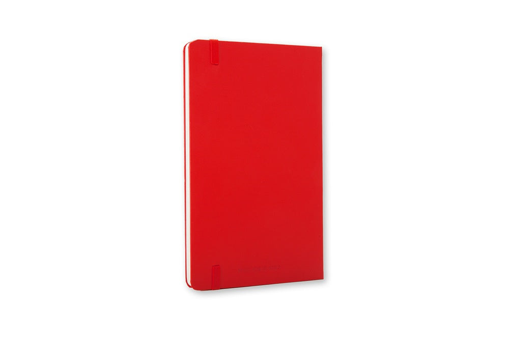Moleskine Notizbuch, 130 × 210 mm, blanko, Leimbindung, Hardcover, 240 Seiten, 70 g/m² – rot