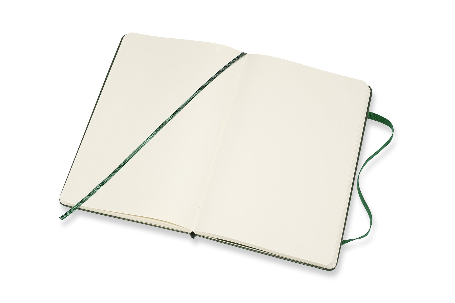 Moleskine Notizbuch – 13 × 21 cm, blanko, 240 Blatt, 70 g/m², Hardcover, grün