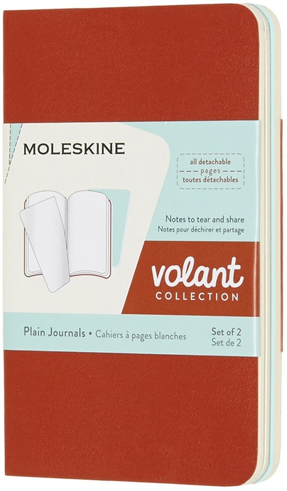Moleskine Notizheft – 105 × 65 mm – Softcover, perforiert, abgerundete Ecken, heraustrennbar, korall/marine
