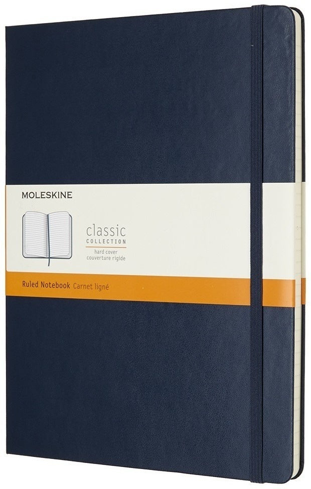 Moleskine Classic Notizbuch – Pocket – liniert – Hardcover, Gummiband, Lesezeichen, Saphir