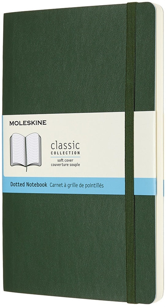 Moleskine Classic Soft Notizbuch – A5 – punktiert – 240 Seiten – Softcover – Myrtengrün