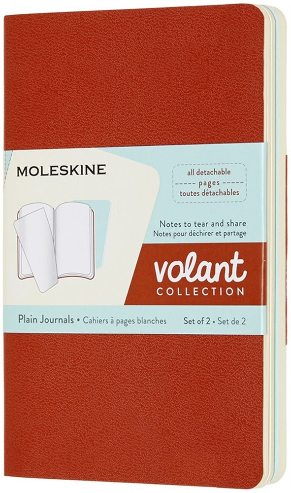 Moleskine Notizheft – 90 × 140 mm – 70 g/m² – Softcover, perforiert, abgerundete Ecken, korall/marine