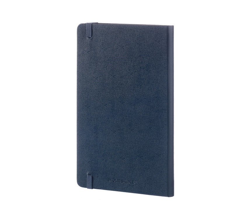 Moleskine Notizbuch A5, liniert, Fadenheftung, Hardcover, 240 Seiten, 70 g/m² – dunkelblau